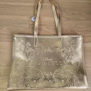 Disney Gold Princess Tote with Floral Embossing. BRAND NEW